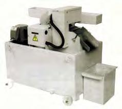 Then it goes into the magnetic separator and automatic paper fi lter and leads to the lower division, the water tank.