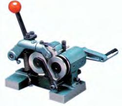 rollers Portable with singlehand, thus easily set on grinders With rollers motordriven, attention can be concentrated on table/ wheel feeds Work also can be formed in