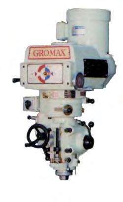 00 Design and specifi cations are subject to change without notice GROMAX Milling Machine Head For Bridgeport or Bridgeport Type Taiwanese Mills Standard Heavy-duty meehanite castings Hardened &