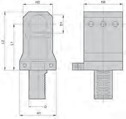 00 VDI Keyless Drill Chuck Keyless drill chuck for CNC lathe with VDI tool turret VDI D E3 Type - For Collet DIN6388 VDI Tool Holder DIN69880 unit:mm D D1 D2 D3 H L1 L2 30 2-25 60