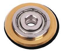 22mm Gold Scoring Wheel with bearings for use on the Slimline System Cutter.