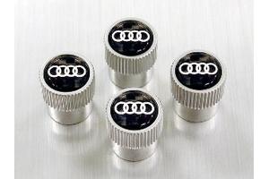 00 Carbon fiber valve stem caps with Audi rings logo
