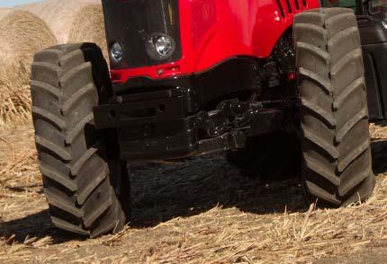 FEATURES AND BENEFITS MASSEY FERGUSON 6400 SERIES 55 Maximum Steering Angle A tight 55 steering angle allows the 6400 series to maintain a tight