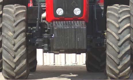 FEATURES AND BENEFITS MASSEY FERGUSON 6400 SERIES Suspended Front Axle Front axle suspension is an option to the PFA on 6400 series tractors.
