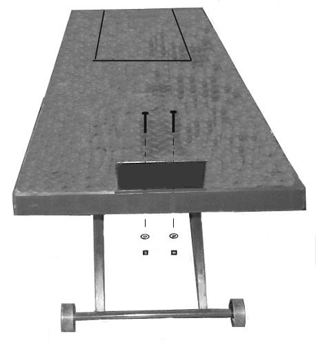 BOLT (2) STOP PLATE (1) WASHER (29) NUT (27) FIGURE D 2. Align the two mounting slots in the Stop Plate (1) with the two mounting holes located at the rear of the Platform (8).