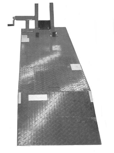 To Install The Ramp: PLATFORM (8) RAMP (10) FIGURE F With assistance, lift the Ramp (10) and insert its two prongs into the two