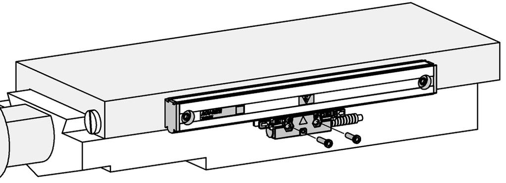 to -A-, drill / tap second end hole. Attach the linear encoder / align to within.010 TIR. to -A-.