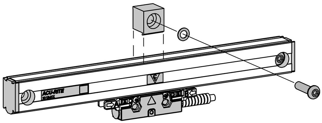 Move axis, drill / tap holes for 8-32 (M4). Attach head to axis / Set leveling screws / Secure fasteners.