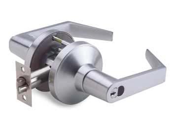 DIAMOND DOOR PRODUCTS GRADE 2 CYLINDRICAL LEVER LOCK FEATURES * Cylindrical type construction * Non-handed * 2 ¾ backset * Chrome (US26D) finish (Stainless steel option) * Stainless steel latchbolt