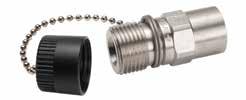 Features: 303 stainless steel body Rated pressure up to 10,000 psi and 17,000 psi intermittent pressure Small diameter mating seal keeps separation forces to a minimum, allowing easier threaded
