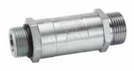 Check Valves CV Series Metal Seal CV-MFMF Male Flare 37 JIC Inlet to Male Flare 37 JIC Outlet B HEX TYP A Valve Inlet Port Thread Dimensions (in.