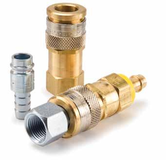 Pneumatic Quick Couplings General Purpose RF Series Couplers High Flow European Interface Push-to-connect sleeve, single shut off A Pneumatics Performance Air Flow in SCFM 160 140 120 100 80 60 40 20