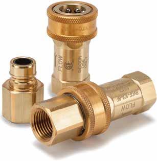 Pneumatic Quick Couplings Special Purpose GF Series Natural & Propane Gas Safety fuse nipple A Pneumatics GF/GF-1 Series couplings are valved on the coupler half and will automatically shut off gas