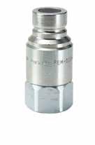 Hydraulic Quick Couplings Non-Spill FEM/FEC Series ISO 16028 Push to Connect FEM Series Nipples Nipple Port End Coupled (when connected to corresponding coupler) Flats 1/4 FEM-252-4FP 1/4-18 NPSF 1.