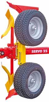 The brackets for the standard and SERVO plus ploughs are identical. Dual-depth wheel metal SERVO 25 / 35 / 45: ø 505 x 185 mm / 19.88 x 7.