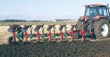 42m from the headstock center to the point of the first furrow, depending on model and ploughing width, allows the tractor to be positioned exactly to the drivers requirement.