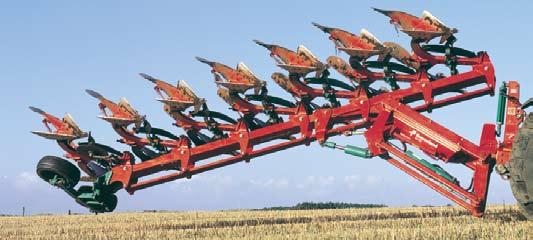 Low lift requirement The lifting requirement by the tractor 3-point linkage for a 7-furrow fully mounted reversible plough can be enormous.