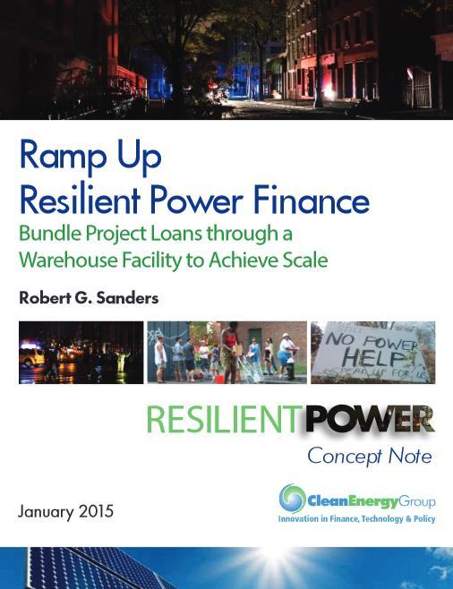 Increase public/private investment in clean, resilient power systems Engage