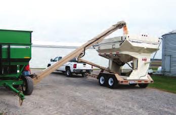 Or, you can also position the conveyor parallel to the tender for transferring seed from one container to another.