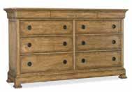 shown on page 10, 18 5447-90017-TOFFEE Bachelor s Chest Rubberwood Solids with Rustic Birch Veneer;  5447-90019 Upholstered Bench Rubberwood Solids
