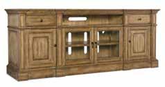 shown on page 26 5447-55202-TOFFEE Two Piece Entertainment Group 87W x 22D x 94   5447-55485-TOFFEE Entertainment Console Two drawers, one center channel speaker area,