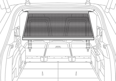 Ease of use and comfort High load retaining net Behind the front seats Behind the rear seats This removable net allows the entire loading volume to be used up