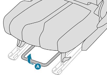 Central seat F Lift control handle B2 and guide the backrest backwards or forwards, raising yourself slightly if needed.