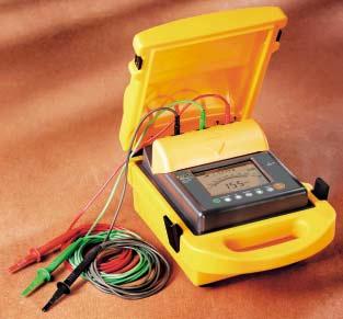 system eliminates the effect of surface leakage current on high-resistance measurements Large digital/analog LCD shows detailed measurement data Cable or insulation capacitance Leakage current Ramp