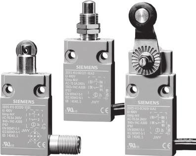 SIRIUS 3SE5 Mechanical Position Switches 3SE5, metal enclosures Compact design Limit Switches SIRIUS 3SE5 International Limit Switches 3SE5, metal enclosures Compact design Overview Benefits Very