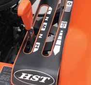 L3400 4WD HST models to your desired speed and go. Changing your speed is as simple as operating a single lever.