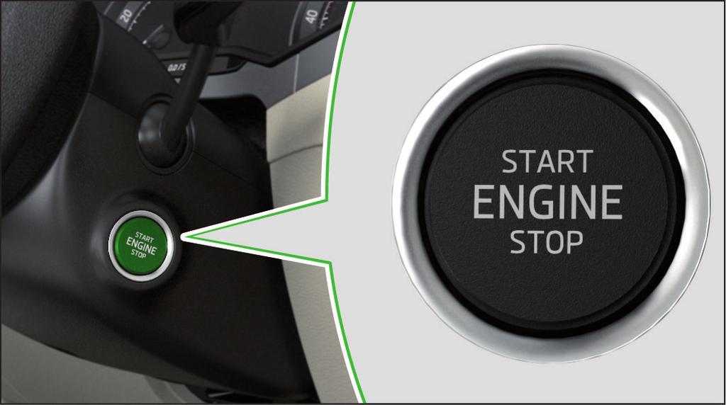 Starting the engine - Manual transmission Press the clutch pedal and turn the key into the position 3. Switch off the engine and ignition Turn key to position 1.