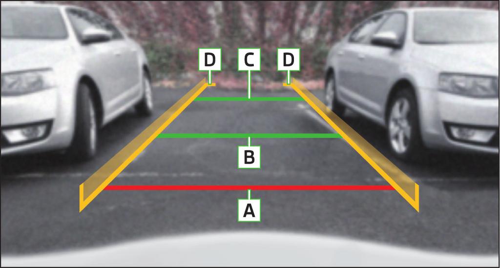 obstacle is greater than 30 cm) For vehicles only with sensors built into the rear bumper, the system activation takes place by engaging reverse gear.