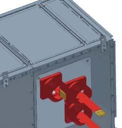 The boltless frame design enables the switchgear panel to be removed and replaced by the service technician with ease.