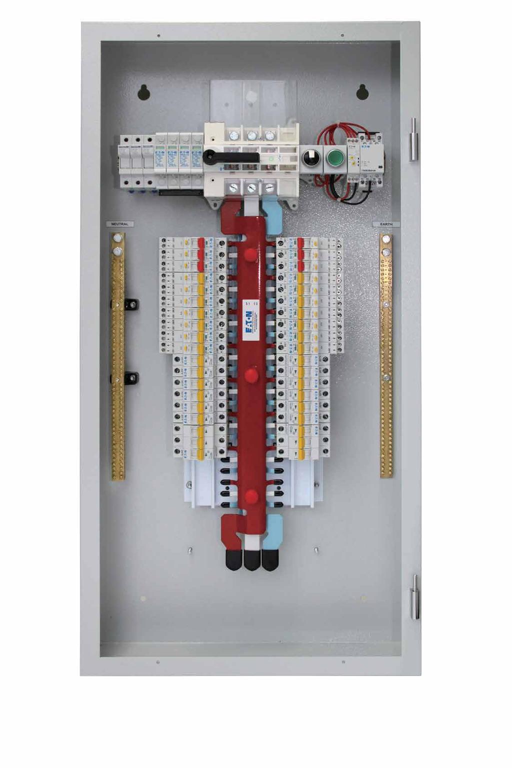 Miniature circuit breakers (MCB s) - PLSM range Contact position indicator red - green Guide for secure terminal connection 3-position DIN rail clip, permits removal from existing busbar system