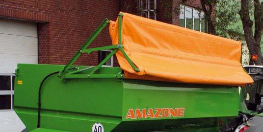 Additional options also available The swivelable hopper cover protects the fertiliser