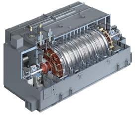 7% Reliability ~550MVA up to ~900MVA GVPI stator Radially cooled rotor Symmetrical single stage blower Simple frame &