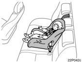 92 22p042c (B) CONVERTIBLE SEAT INSTALLATION A convertible seat must be used in forward facing or rear facing position depending on the age and size of the child.