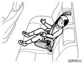 22p051c (C) BOOSTER SEAT INSTALLATION A booster seat must be used in forward facing position only.