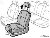Flattening seatbacks 22p226a 22p227a Do not allow passengers to ride on the flattened seat while driving; use the seat in the normal position.