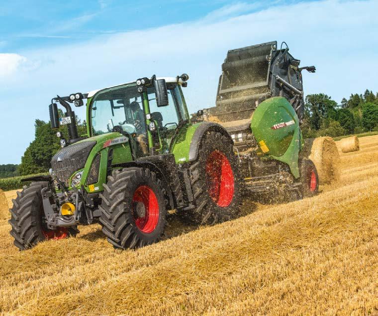 TYING Reliable tying: Always a feature of Fendt round balers. You have the choice All Fendt round balers are compatible with both net and twine ties.