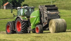 Firmly under control The secret of the perfectly-compacted and even bales which are consistently compressed using Fendt round balers lies in the tail gate.