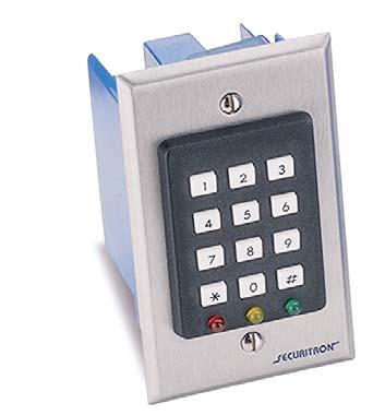It consists of two components: the keypad and the CPU board. This allows the CPU board to be mounted within the protected area for higher security.