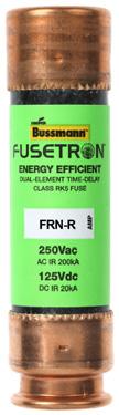 Low voltage, branch circuit fuses FRN-R (250 V) and FRS-R (600 V) Class RK5 Fusetron energy efficient, dual-element, timedelay fuses Dual-element, time-delay Class RK5 fuses.
