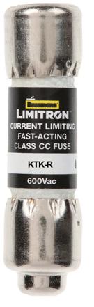 Low voltage, branch circuit fuses KTK-R Class CC Limitron fast-acting rejectiontype fuse Fast-acting, branch circuit, rejection-type fuse.