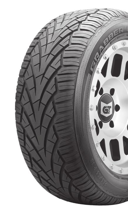 Grabber ALL-SEASON, DIRECTIONAL UHP BOLD ULTRA-HIGH PERFORMANCE ALL-SEASON LIGHT TRUCK, CROSSOVER AND SUV TIRE DESIGNED FOR EXCELLENT HANDLING AND TRACTION IN BOTH WET AND DRY CONDITIONS.