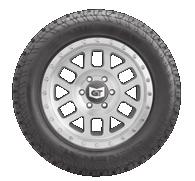 Grabber ALL-TERRAIN, SYMMETRIC AT 2 This tough, all-terrain tire is designed with an aggressive, self-cleaning tread pattern that provides off-road