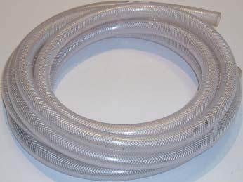 CLEAR TUBING CLEAR NYLONBRAIDED TUBING PART NUMBER ID x Wall thickness ROLL LIST PRICE 31.0001 1/4 x 2,5mm 100 50.25 31.0002 1/4 x 2,5mm 300 151.75 31.0003 3/8 x 2,9mm 100 79.25 31.0004 3/8 x 2,9mm 300 235.