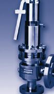 assisted safety valve (pneumatic or electric) Safety relief valve coupled with VANATOME rupture disc Moving parts protected by bellows for corosive fluids Support to withstand vaccum or back