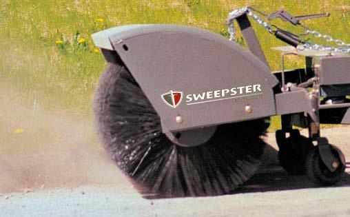 Powered by loader hydraulics - 10-16 GPM required 26" brush diameter 48" width Universal mounts Mechanical angle standard, hydraulic angle optional Lift from mower arms SWEEPERS FOR COMMERCIAL TURF