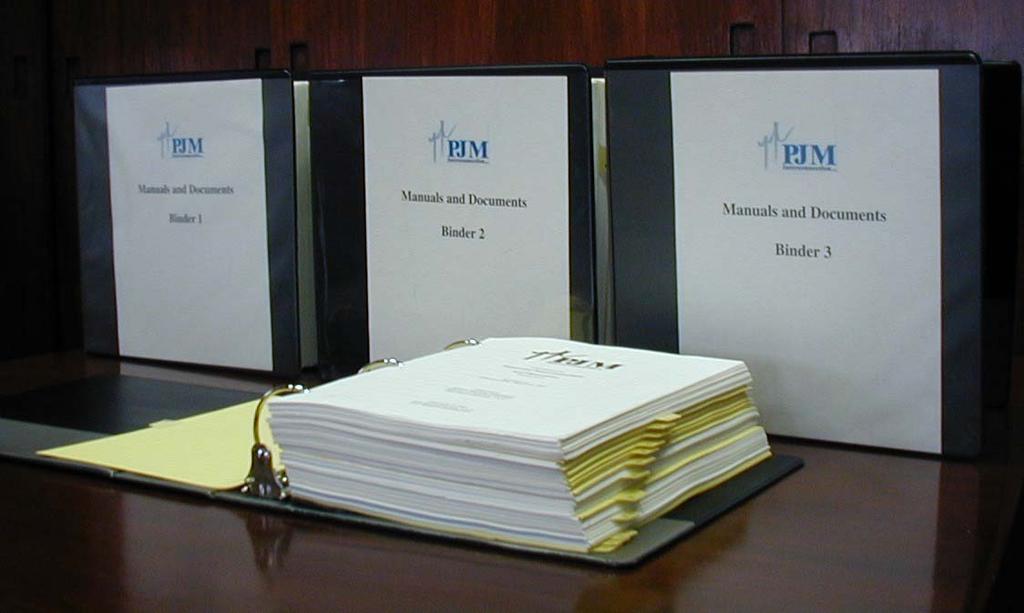 Documents on PJM Market Rules as of 2001